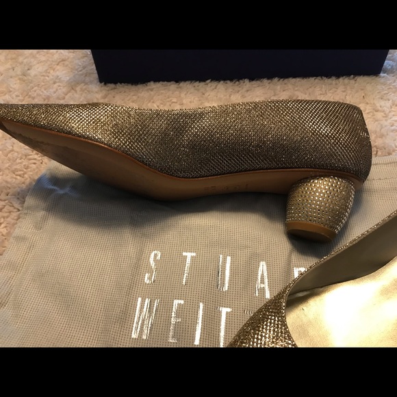 Stuart Weitzman Pocoglobe Platinum Noir Size 9N - Picture 4 of 13